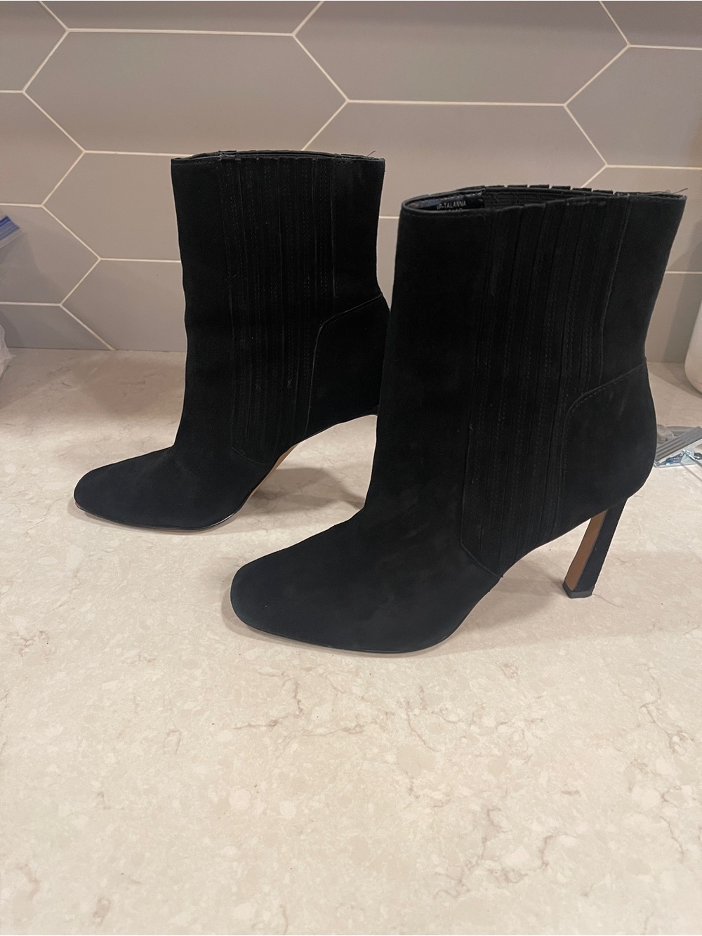 Vince Camuto Talanna Ankle Boots, Black Suede, Women's 9